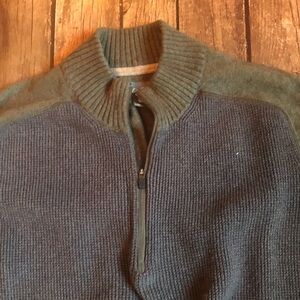 Eddie Bauer 1/4 Zip Cotton/Merino Blend Sweater Sz L